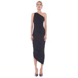 NORMA KAMALI DIANA GOWN RUCHED BLACK SIZE S